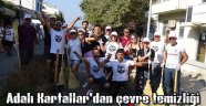 Bozcaadalı Beşiktaşlılar ada merkezinde çevre temizliği yaptı