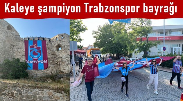 Bozcaada'da Trabzonspor şampiyonluğu kutlandı