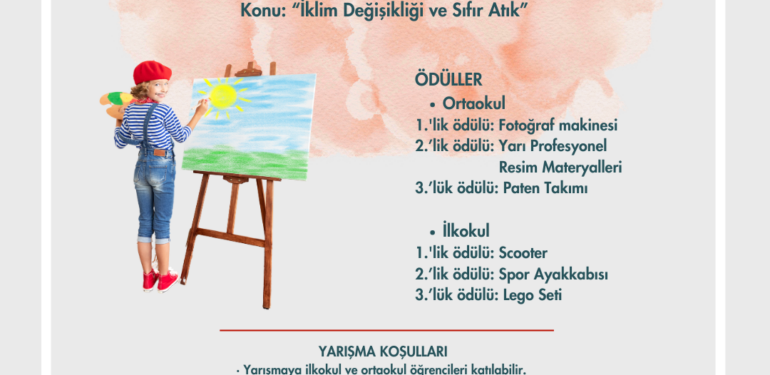 Bozcaada Belediyedesi’nden  ilkokul ve ortaokul öğrencileri için resim yarışması