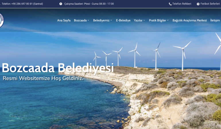 Bozcaada Belediyesi’nin İnternet Sitesi Yenilendi