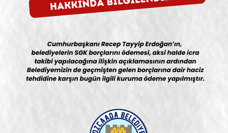 Belediyeden SGK’ya 4 milyon TL’lik ödeme