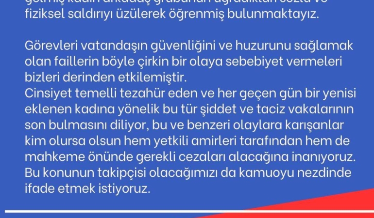 CHP’den taciz ve şiddet olayına tepki: Konunun takipçisi olacağız