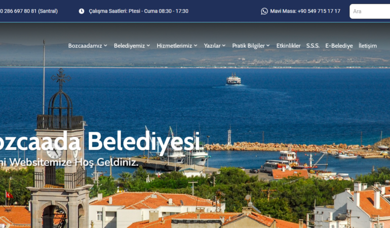 Bozcaada Belediyesi’nin internet sitesi yenilendi