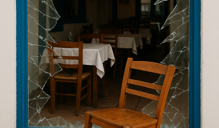 Bozcaada’da hesaba itiraz etti camı çerçeveyi indirdi